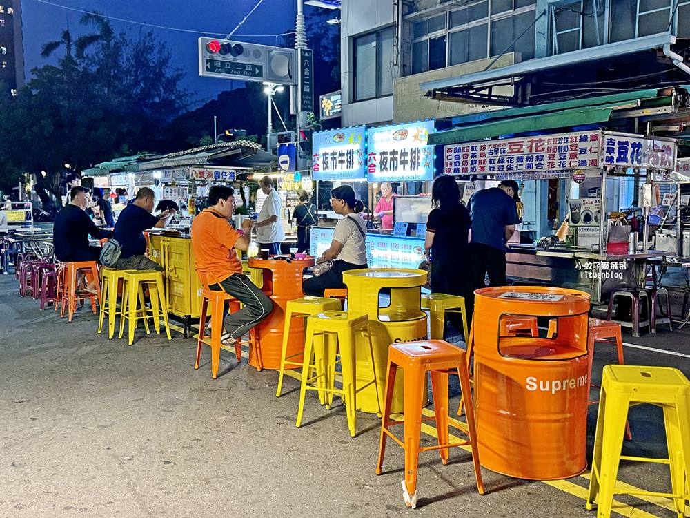 高雄六合夜市美食超過50年烤肉之家&鄭老牌木瓜牛奶，鹽酥杏鮑菇麻辣魚蛋