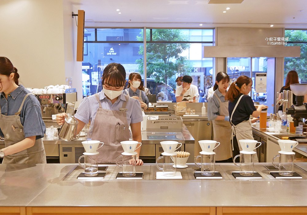 東京新宿藍瓶咖啡NEWoMan百貨內，逛累了喝一杯續命