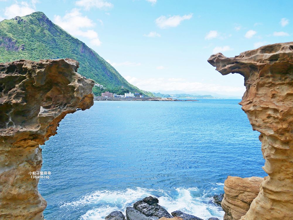 水湳洞秘境「大野狼與小綿羊岩」動感優美的天然海蝕岩ig熱點
