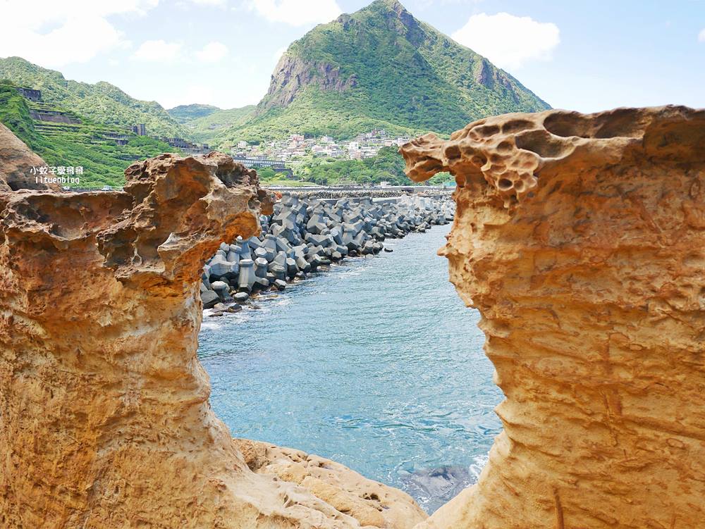 水湳洞秘境「大野狼與小綿羊岩」動感優美的天然海蝕岩ig熱點