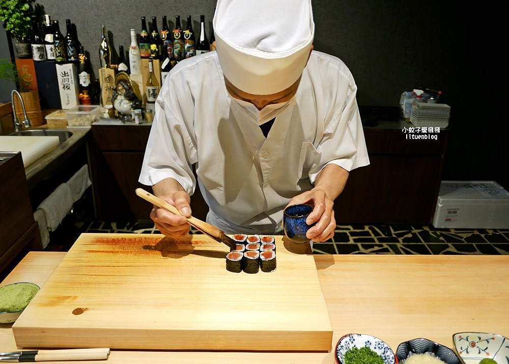 內湖湖光市場「仁壽司」無菜單板前壽司料理，無菜單板前壽司料理都是主顧客