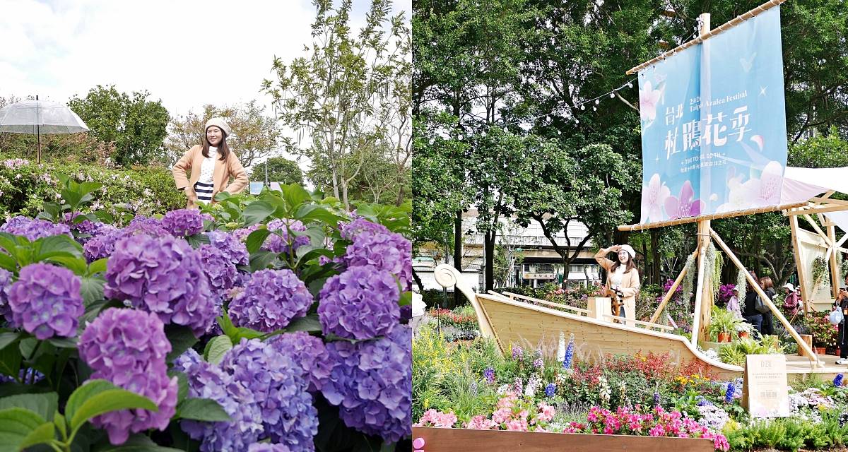 2026大安森林公園杜鵑花繡球花季，杜鵑花心心、2000盆繡球花、拾花號木船聯手浪漫 @小蚊子愛飛飛 litwenblog
