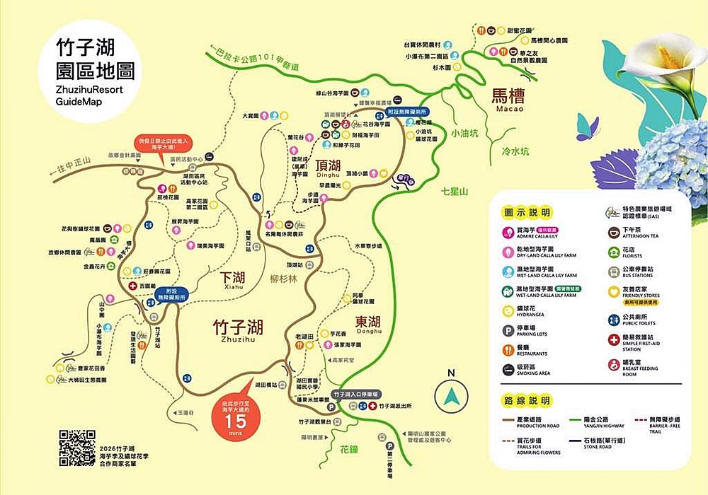 陽明山竹子湖「名陽匍休閒農莊」海芋紅楓繡球花小油坑，超夢幻的賞花基地