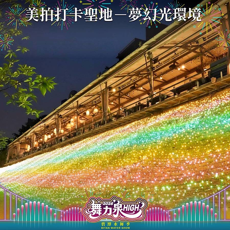 「2026碧潭水舞季」光雕水幕、水上鋼鐵人、300秒煙火點亮碧潭夜晚